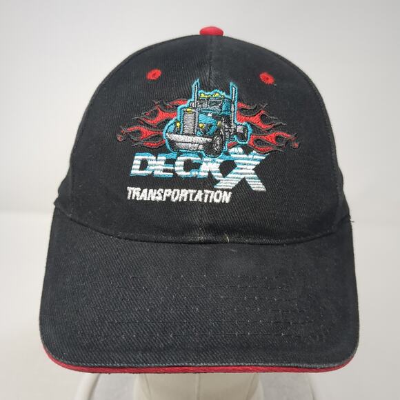 Deck X Transportation Slideback Baseball Cap Black One Size AJM International - Picture 2 of 9